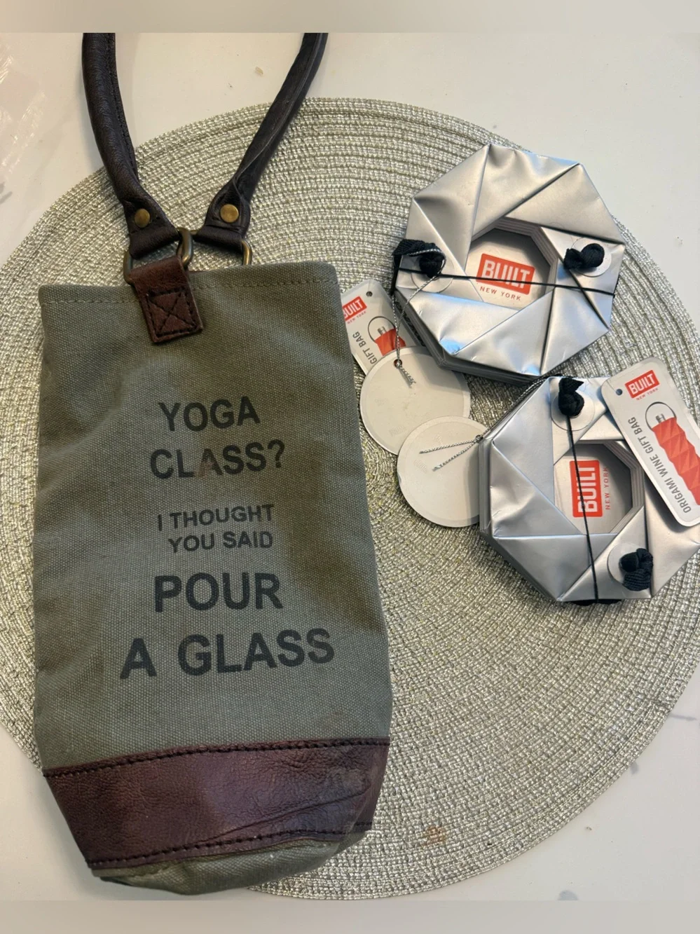Travel Wine Tote Bag and 2 wine gift bags